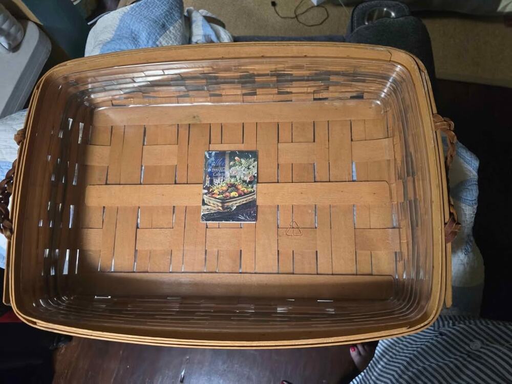 LONGABERGER BASKET 1999 Hostess Serving Tray Collectors Club Edition w/liner